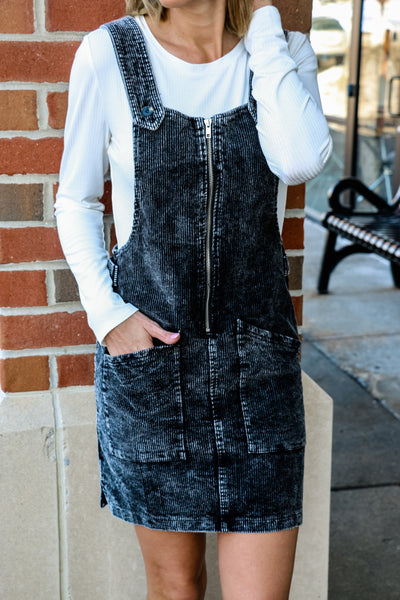 Dolly Corduroy Overall Dress